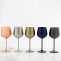 18 Oz Copper Stainless Steel White Wine Glasses, Set of 4