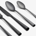 Gilda Black Satin 20-Piece Flatware Set