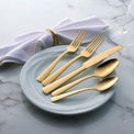 Aptitude Champagne Satin 20 Piece Flatware Set