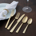 Aptitude Champagne Satin 20 Piece Flatware Set