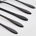 Devyn Hammered Black Satin 20-Piece Flatware Set