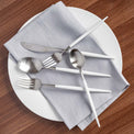 Mazzy White-Handle 20-Piece Flatware Set