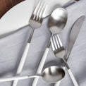 Mazzy White-Handle 20-Piece Flatware Set