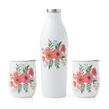 Floral Wine Growler & Tumbler 3-Piece Set