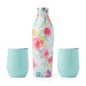 Floral Wine Growler & Tumbler 3-Piece Set