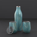 Blue Swirl 3-Piece Wine Growler & Tumbler Set