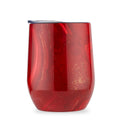 12 Oz Red Geo Insulated Wine Tumblers, Set Of 2