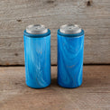 Insulated Sapphire Blue Geode Slim Can Coolers, 2 Pack