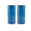 Insulated Sapphire Blue Geode Slim Can Coolers, 2 Pack