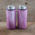 Insulated Garnet Pink Geode Slim Can Coolers, 2 Pack