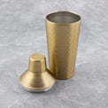 20 Oz Insulated Brushed Gold Faceted Cocktail Shaker