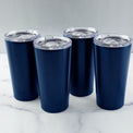 20 Oz Navy Blue Highball Tumblers, Set Of 4