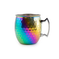 20 Oz Hammered Rainbow Moscow Mule Mugs, Set Of 4