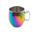 20 Oz Hammered Rainbow Moscow Mule Mugs, Set Of 4