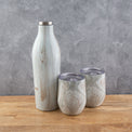 White Geode 3-Piece Wine Growler & Tumbler Set