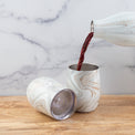 White Geode 3-Piece Wine Growler & Tumbler Set