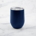 12 Oz Insulated Navy Blue Wine Tumblers, Set Of 4