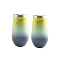 16 Oz Fiesta Cool Ombre Wine Tumbler, Set Of 2