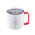 20 Oz Stackable Snowflake Insulated Coffee Mugs, Set Of 2