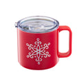 20 Oz Stackable Snowflake Insulated Coffee Mugs, Set Of 2