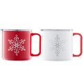 20 Oz Stackable Snowflake Insulated Coffee Mugs, Set Of 2