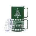 20 Oz Stackable Evergreen Insulated Coffee Mugs, Set Of 2