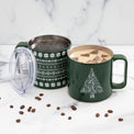 20 Oz Stackable Evergreen Insulated Coffee Mugs, Set Of 2