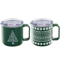 20 Oz Stackable Evergreen Insulated Coffee Mugs, Set Of 2