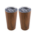 20 Oz Wood Stainless Steel Highballs, Set Of 2