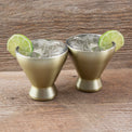 11 Oz Gold Insulated Cocktail Tumblers, Set Of 2