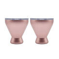 11 Oz Pink Insulated Cocktail Tumblers, Set Of 2