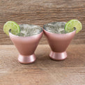 11 Oz Pink Insulated Cocktail Tumblers, Set Of 2