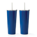 24 Oz Bright Blue Insulated Tumblers, Set Of 2