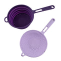 Robert Irvine 2-Piece Silicone Colander Set, Purple