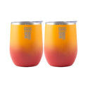 Robert Irvine 12 Oz Orange Insulated Wine Tumblers, Set Of 2