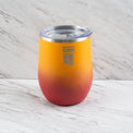 Robert Irvine 12 Oz Orange Insulated Wine Tumblers, Set Of 2