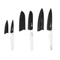 Robert Irvine 6-Piece Cutlery Prep Set, Marble & Black