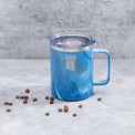 Robert Irvine 16 Oz Blue Geode Insulated Coffee Mug