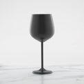 18 Oz Brushed Black Stainless Steel White Wine Glasses, Set of 4