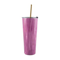 24 Oz Pink Geo Insulated Tumblers, Set Of 2