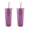 24 Oz Pink Geo Insulated Tumblers, Set Of 2