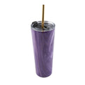 24 Oz Purple Geo Insulated Tumblers, Set Of 2