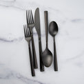 Emmy Black Satin 20-Piece Flatware Set