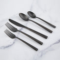 Emmy Black Satin 20-Piece Flatware Set