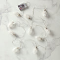 White Pinecone LED String Lights