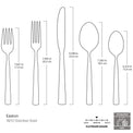 Easton 5 Piece Fine Flatware Place Setting, Service For 1