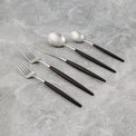 Sojourn Black POM Satin 20-Piece  Flatware Set