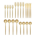 Zephyr Satin Gold 20 Piece Flatware Set