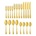 Mirabella Satin Gold Titanium 20 Piece Flatware Set