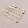 Eloquence Champagne Satin 20-Piece Flatware Set